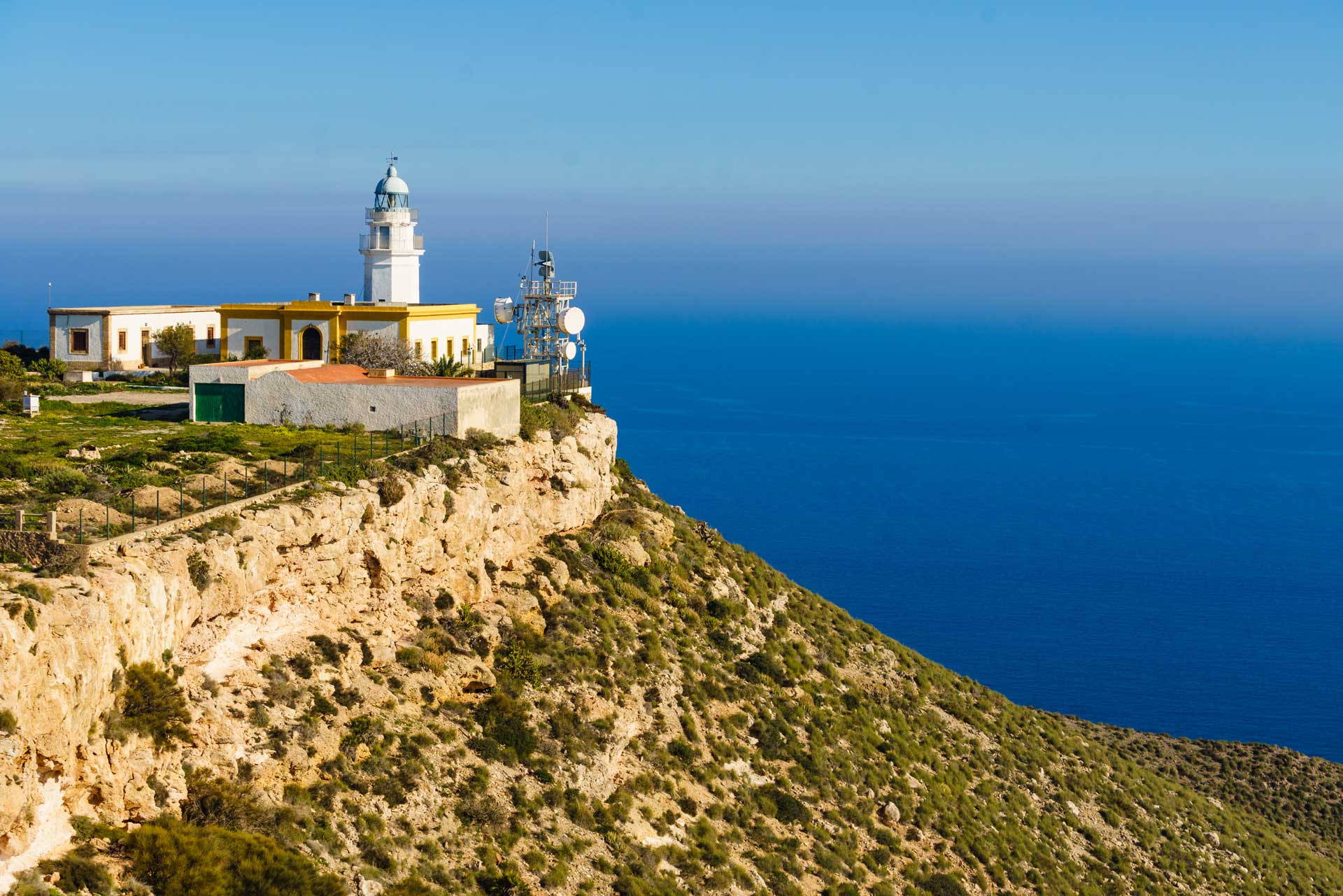 Costa del Cabo de Gata en Almería. Vista desde el mirador de la Amatista.