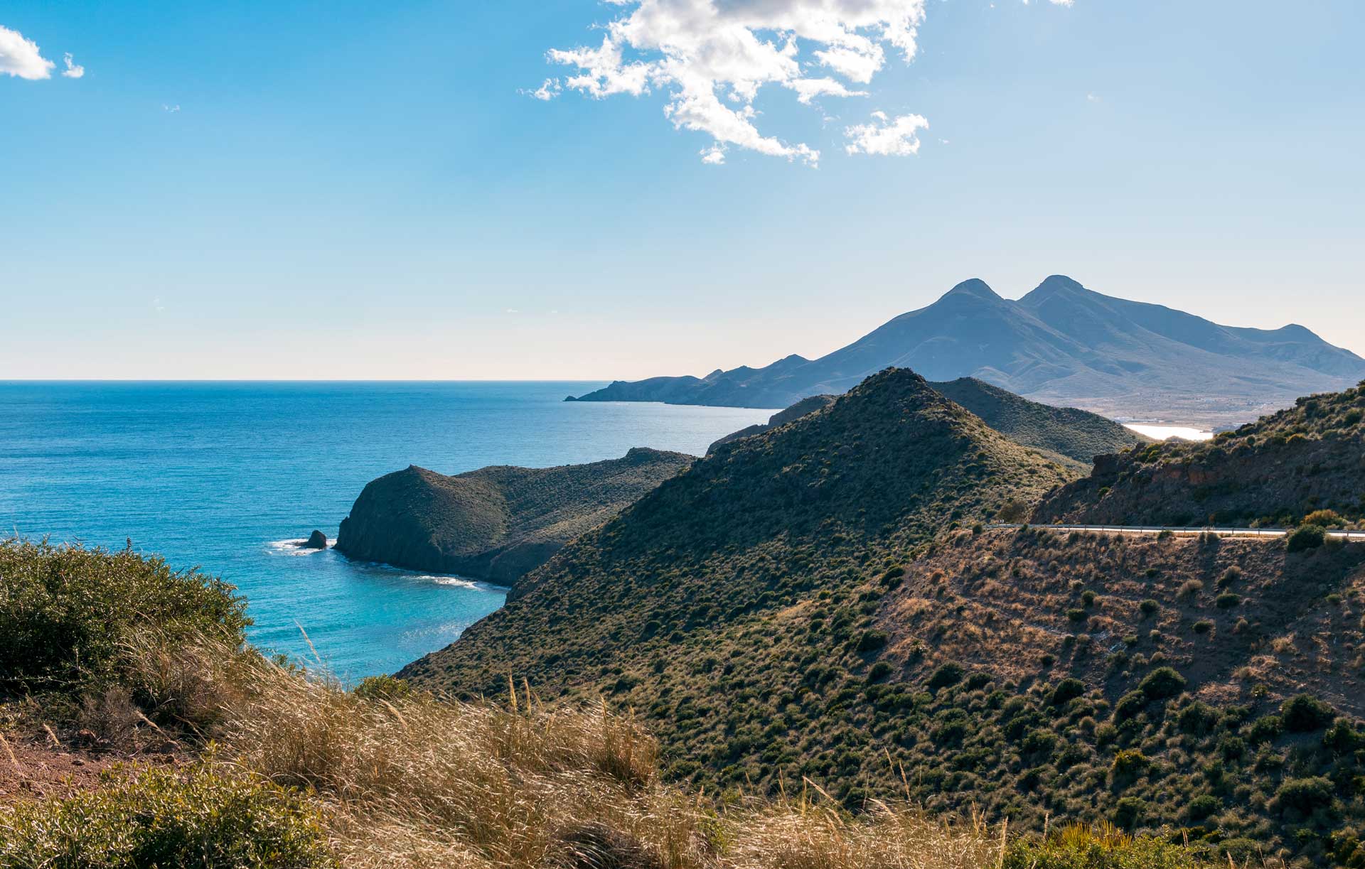 Costa del Cabo de Gata en Almería. Vista desde el mirador de la Amatista.